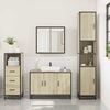 vidaXL Bathroom Furniture Set Sonoma Oak Engineered wood, metal, glass