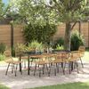 vidaXL Garden Dining Set 9 pcs Brown Powder-Coated Steel