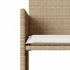 vidaXL Patio Sofa 2-Seater with Table and Stools Beige Poly Rattan