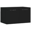 vidaXL Wall Cabinet Black Engineered wood Medium Wall Cabinet