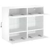 vidaXL TV Wall Cabinet White Engineered wood, Glass Medium