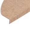 vidaXL Stair Mat Set of 30 Beige Needle felt fabric 25.6 in x 8.9 in