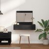 vidaXL Dressing Table Black 32.68 x 15.75 x 27.56 in Engineered Wood