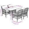 vidaXL 5 Piece Patio Dining Set with Cushions Mix Beige Poly Rattan