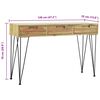 vidaXL Console Table Brown Recycled solid teak and wrought iron