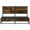 vidaXL Bed Frame Smoked Oak Steel, Engineered Wood Double Bed Frame