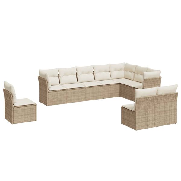 vidaXL Garden Sofa Set Beige