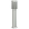 vidaXL Outdoor Floor Lamp Silver Stainless Steel, Polycarbonate Medium