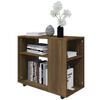 vidaXL Side Table Brown Oak Engineered Wood Side Table Rectangular