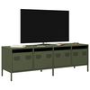 vidaXL TV Cabinet Olive Green Cold-rolled Steel Adjustable Feet