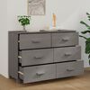 vidaXL Sideboard Light Gray Solid Pine Wood 44.5x15.7x31.5 in Sideboard