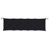 vidaXL Garden Bench Cushion Black Check Oxford Fabric, Hollow Fiber