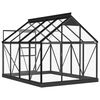 vidaXL Glass Greenhouse Anthracite 61"x78.9"x75.2" Aluminum