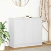 vidaXL Sideboard White Engineered Wood Medium Sideboard Rectangular
