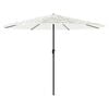 vidaXL Garden Parasol White Polyester Large Foldable Garden Parasol