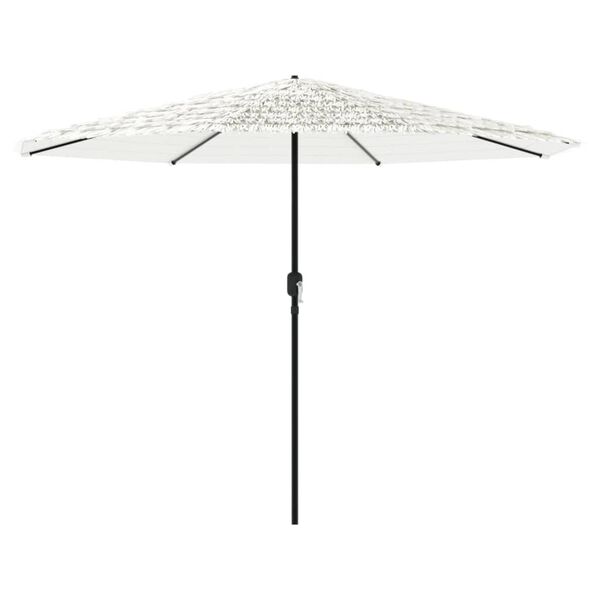 vidaXL Garden Parasol White Polyester Large Foldable Garden Parasol