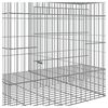 vidaXL Rabbit Cage Silver Galvanized Iron Large Rabbit Cage