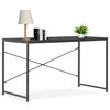 vidaXL Computer Desk Black Engineered wood and Powder-Coated Steel Medium