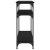 vidaXL Console Table Black Engineered Wood 29.5 in Length