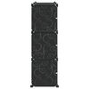 vidaXL Storage Cube Organizer Black Polypropylene 33.3 x 12.4 x 36.8 in