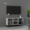 vidaXL TV Stand with Metal Legs Concrete Gray 40.7"x11.8"x19.7"