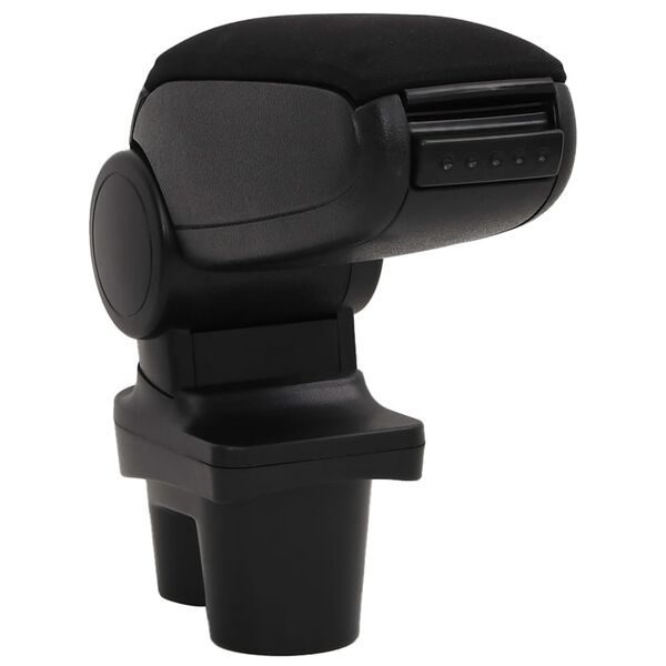 vidaXL Car Armrest Black 5.1"x14.2"x(11.8"-18.1") ABS