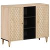 vidaXL Side Cabinet Bleach natural finish Solid mango wood, engineered wood