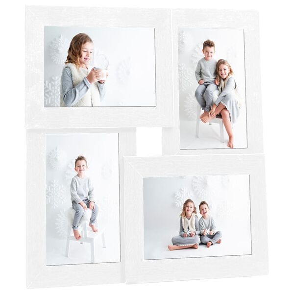 vidaXL Photo Frame White MDF, Polystyrene 4 x 6 in for each photo