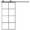 vidaXL Sliding Door with Hardware Set 40.4x80.7" ESG Glass&Aluminium