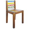 vidaXL Dining Chair Set of 6 Multicolor Solid reclaimed wood Standard