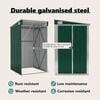 vidaXL Garden Shed Green Galvanized steel Medium Garden Shed
