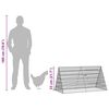 vidaXL Chicken Cage Silver 43.31 x 21.65 x 21.65 in Galvanised Steel