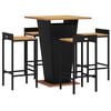 vidaXL Garden Bar Set Black