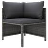 vidaXL Garden Lounge Set Grey PE Rattan 9 Piece Set Modular