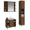 vidaXL Bathroom Cabinet Set Brown Oak Engineered Wood Compact