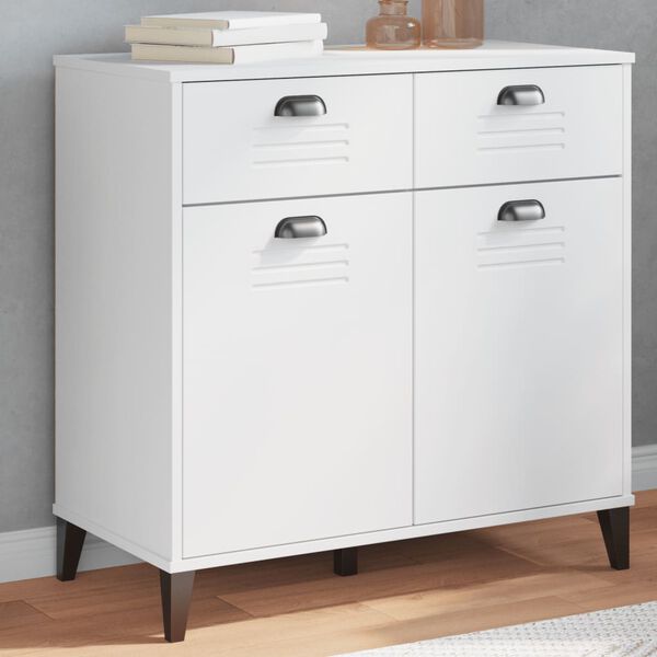 vidaXL Storage Cabinet White Engineered wood and plastic Medium