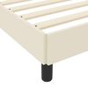 vidaXL Bed Frame with Mattress Cream 55.12 x 74.80 in Fabric