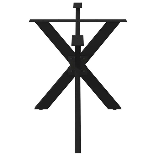 vidaXL Dining Table Leg Black Powder-coated steel 59.1 x 30.7 x 28.3