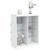 vidaXL Sideboard White Engineered wood, Glass 31.9 in x 14.6 in x 39.4 in