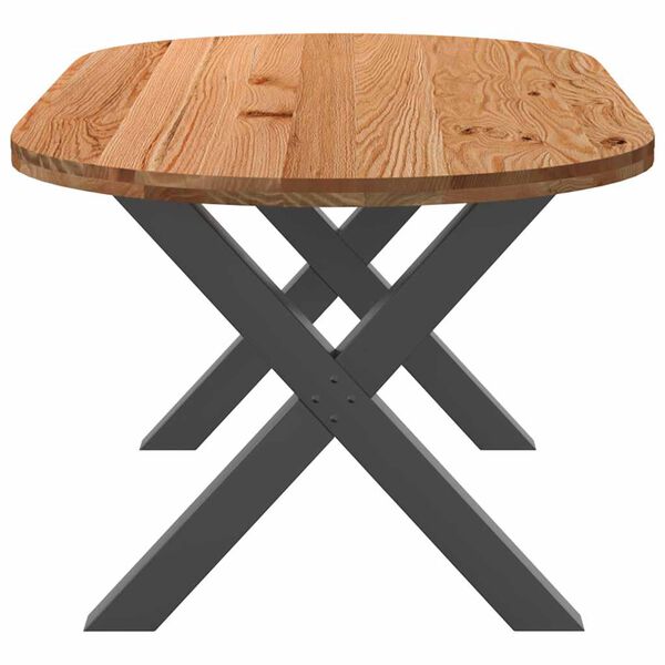 vidaXL Dining Table Light brown, Anthracite