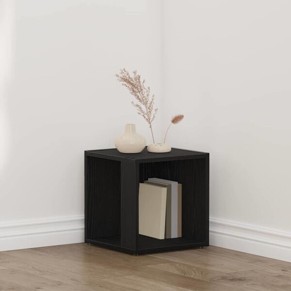 vidaXL Corner Shelves Black Oak 12.99 x 12.99 x 13.58 in