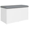 vidaXL Storage Bench White Engineered Wood Medium Storage Bench