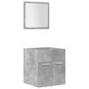 vidaXL Bathroom Furniture Set Concrete gray Engineered wood, Ceramic, Glass