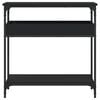 vidaXL Console Table Black Engineered wood 29.5 x 11.4 x 29.5 in