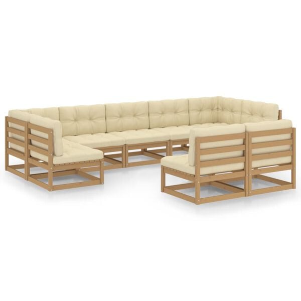 vidaXL Garden Lounge Set Honey brown
