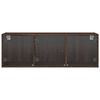 vidaXL Wall Cabinet with Glass Doors Brown Oak 40.2"x14.6"x13.8"