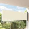 vidaXL Side Awning Cream Polyester, Powder-Coated Iron 47.2 x 118.1 in