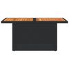 vidaXL Garden Table Black PE rattan, powder-coated steel, solid acacia wood