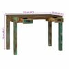 vidaXL Desk Brown 112 x 55 x 76 cm Solid Reclaim wood