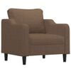 vidaXL Sofa Set Brown Fabric (100% polyester), metal, textilene, plywood